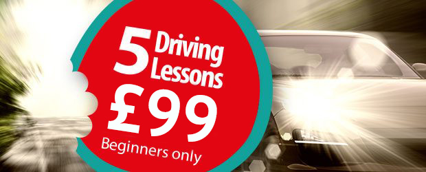 5 Driving Lessons for £85 - Beginners only